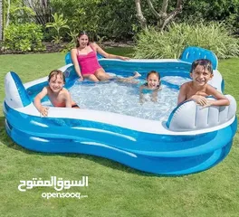  2 بركة سباحة عائلية مع اربعة مقاعد