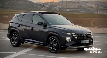 10 هونداي توسان N-Line /2022 فل الفل فتحة سقف بانوراما  2x4 ///240Hp   ( Haybrid) 1600cc