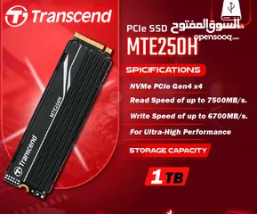  1 هارديسك داخلي مساحة 1 تيرا بايت نوع : M.2 NVMe ترانسيند Trancsend MTE250H 1TB