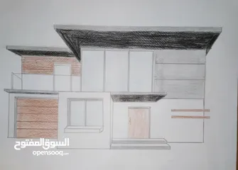  3 رسمات منازل ثلاثية الابعاد   مصممه بتقنيات حديثة وبسيطة البناء  لسنة 2025 للبيع
