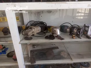  8 عدد يدويه درلات ومناشير وصواريخ وغيرها مستعمله استعمال منزلي مكفوله