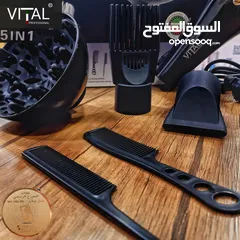 3 سشوار 6000 واط مع دفيوزر 5 في 1 ماركة فيتال الايطاليه مجفف شعر فيتال سشوارات
