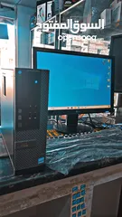  1 كمبيوتر مكتبي كامل ممتاز للورد والاكسل وطباعه