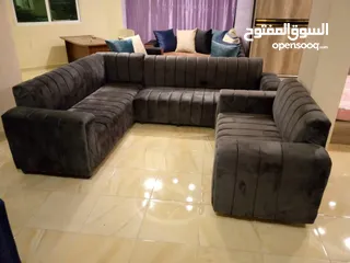  19 اطقم كورنر حرف ال مع مجوزه 9مقاعد جميع الالوان متوفره عرض لاخر الشهر من المصنع بسعر الجمله