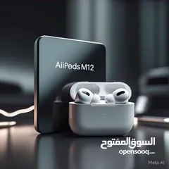  9 "استمتع بتجربة صوتية فائقةAirpodsM12! سماعات لاسلكية أنيقة وخفيفة،توفر صوتًا واضحًا ومحسنًا وبطارية