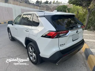  7 تويوتا راف فور ليميتد هايبرد موديل 2019 فل كامل أعلى صنف مع بانوراما للبيع