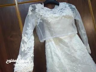  2 فستان عرس ابيض امريكي فخم مستعمل للبيع