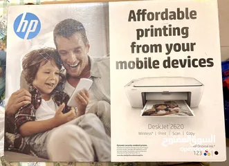  1 HP DeskJet 2620 All-in-One Wireless Inkjet Printer