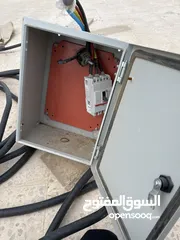  9 كيبلات كهرباء 3 فاز مع قاطع 125 وصندوق