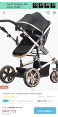  2 Teknum 3 in 1 pram stroller with canopy