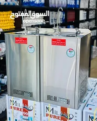  4 مبرد ماء عامودي ستانلس ستيل 304مع فلتر RO