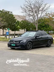  4 للبيع مرسدس C300 موديل 2018 فول ابشن لون ملكي سياره فيها ضمان جير مكينه ايرباجات مده 7اشهر