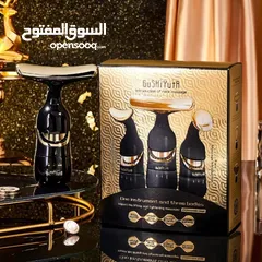  5 مع جهاز مساج الوجه 3×1  3 رؤوس متعددة للتدليك المثالي للوجه والرقبة جهاز واحد لروتين يومي .