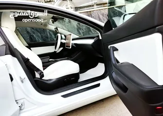  23 تيسلا 2021 فحص كامل 7 جــيــد بدون ملاحظات غرفة جلد ابيض جنط19 لون مميز بحالة الوكالة حره بسعر لقطة