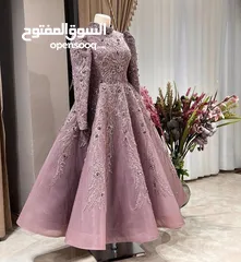  1 بيع فستان للمناسبات خطبة او عرس الأكمام طويلة، مناسب للمحجبات
