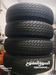  1 القياس 16 ار 205  من اعلا المواصفات بالاطارات العالميه دبل قومه دبل ستيل نسبت المطاط 100بل100