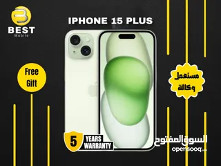  2 ايفون 15 بلس مستخدم بحالة الجديد /// iPhone 15 plus 256G