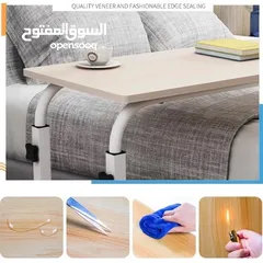  6 طاولات اكل للمرضى بجانب السرير 60 سم طاولة طبية فوق السرير، صينية طعام جانبية للسرير بارتفاع قابل لل