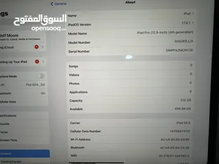  5 iPad Pro 4 (12.9 inches) Wi-Fi + Cellular