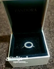  5 Pandora Signature Silver ring  with clear cubic zirconia Pandora Signature Pandora Signature