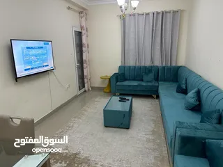 8 (md sabir )Two rooms and a hall, two bathrooms, a balcony overlooking the sea, furnished, in Sharjah