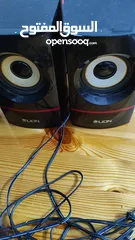  3 سماعات loin عدد2 مع subwoofer مع سماعتين صغيرتين وكاميرا صغيرة