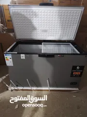 4 عرض نااار على فريزر بطح جنرال ديلوكس 400 لتر سلفر مع باب زجاج