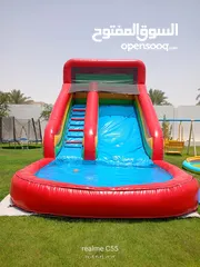 5 نطاطيات العاب اطفال في قطر  زحلاقية مع ارتفاع 8 متر  نطاطيات مع زحلاقيه ارتفاع 10 متر بركة السباحة