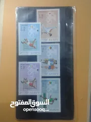  6 باقات  مجموعات من الطوابع التذكارية حسب المناسبات  منت غير مستخدمة