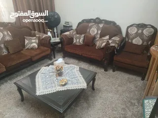  1 طقم كنب استعمال بسيط خشب ممتاز