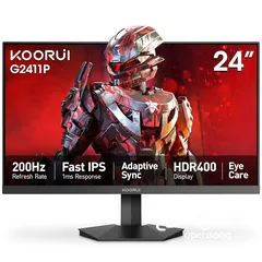  2 شاشة koorui حجم 24 و 170hz الأقوى للألعاب بسعر حرق وكفالة سنة