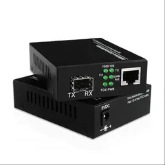  1 Fiber Optic Media Converter SFP 1G TO Ethernet 10/100/1000 - تحويلة من SFP إلى Ethernet