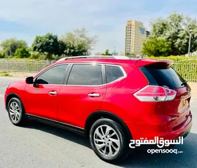  9 NISSAN XTRAIL 2015 RED GCC SL OPTION FULLY LOADED