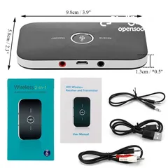  1 2 in 1 Bluetooth 5.0 Transmitter Receiver Wireless Audio Adapter For PC TV Headphone Car 3.5mm 
