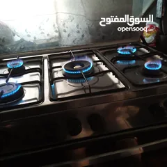  2 غاز 5 عيون ستاليس ستيل كامل نوع فريش 90 سم شغال ميه ميه للبيع