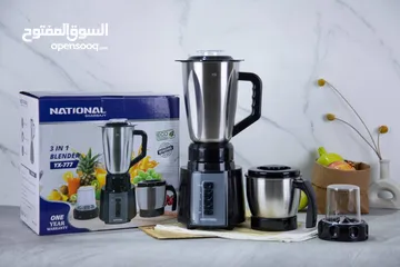  1 خلاط ستانلس ستيل 3in1 من   ناشونال كفالة سنه من تاريخ الشراء