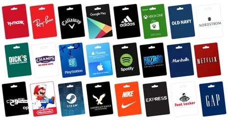  2 Gift cards  بطاقة هدايا والاشتراكات