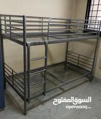  2 سرير حديد طابقين للبيع / bunk bed frame for sale