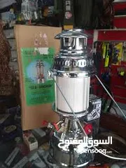  1 مصباح شمبر شنبر كاز  لوكس فانوس تدفئه و اناره واسعه تحفه انتيك ستانلس ستيل  هندي  دفا  اقتصادي حجم ك