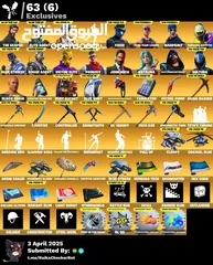  4 حساب فورت نايت اساسي فوق 180 سكن سيزون 3 فل مع طور الزومبي القديم و اكس النجمة يربط كلشي