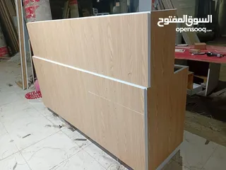  2 مطبخ طول مترين  القياسات حسب الصورة  خشب ساندويش  مع شايش مصري  وحوض