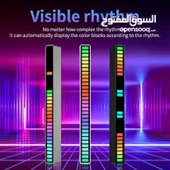  3 مسطرة  ار جي بي  RGB ذبذبات اضاءه متصاعده  مع حدة الصوت  تعمل على usb