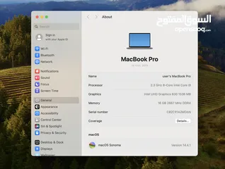  14 MacBook Pro (16-inch, 2019) مواصفات عالية وبحالة ممتازة