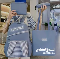  7 شنط مدرسية تحتوي على 4قطع