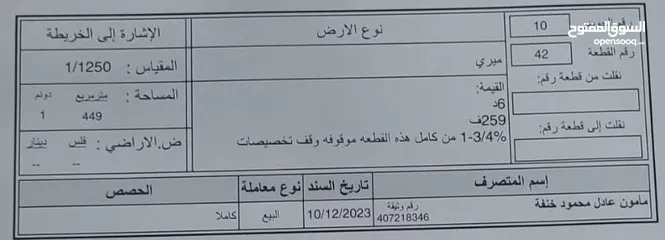 4 أرض مميزة للبيع بين عسكرين – موقع رائع وفرصة استثمارية