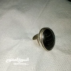  4 خاتم فضة 925 حجر عباس اباد