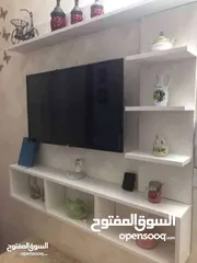  3 رف شاشة التلفزيون خشب لامنيت مميز