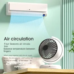  2 مروحة المكتب الصغيرة الشحن مع أضاءة LED