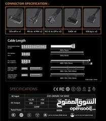  8 WA600 Non-Modular Power Supply مزود طاقة للكمبيوتر 600 واط جديد