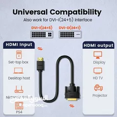  6 UGREEN HDMI to DVI D 24+1 Pin اتش دي الى دي في دي كيبل